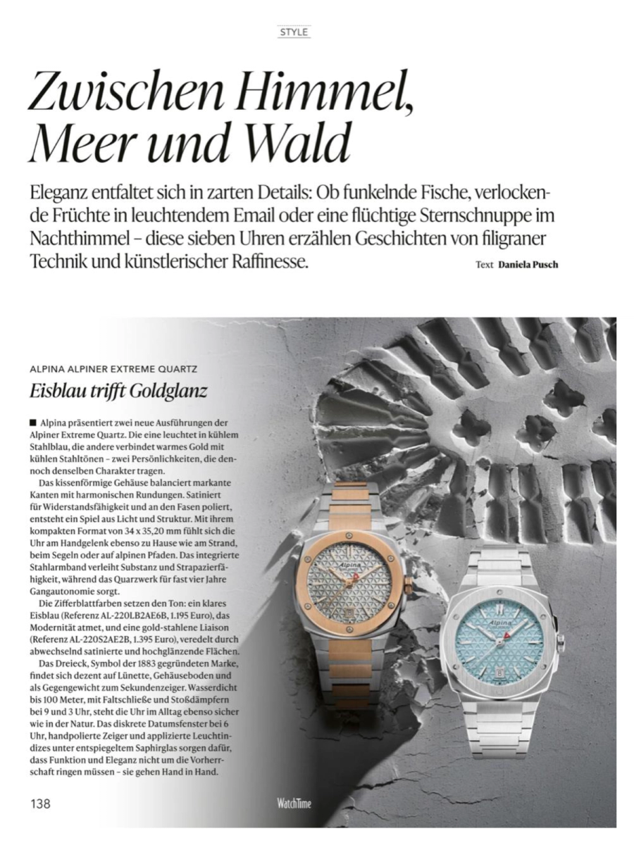 Alpina featured in WatchTime, September / Oktober 2025