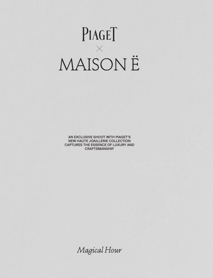 Piaget x Maison Ë, No.1