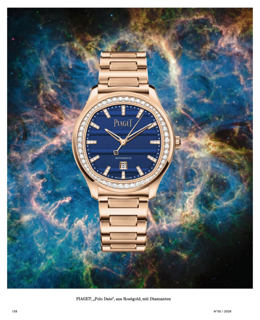 Piaget featured in Faces, May 2026