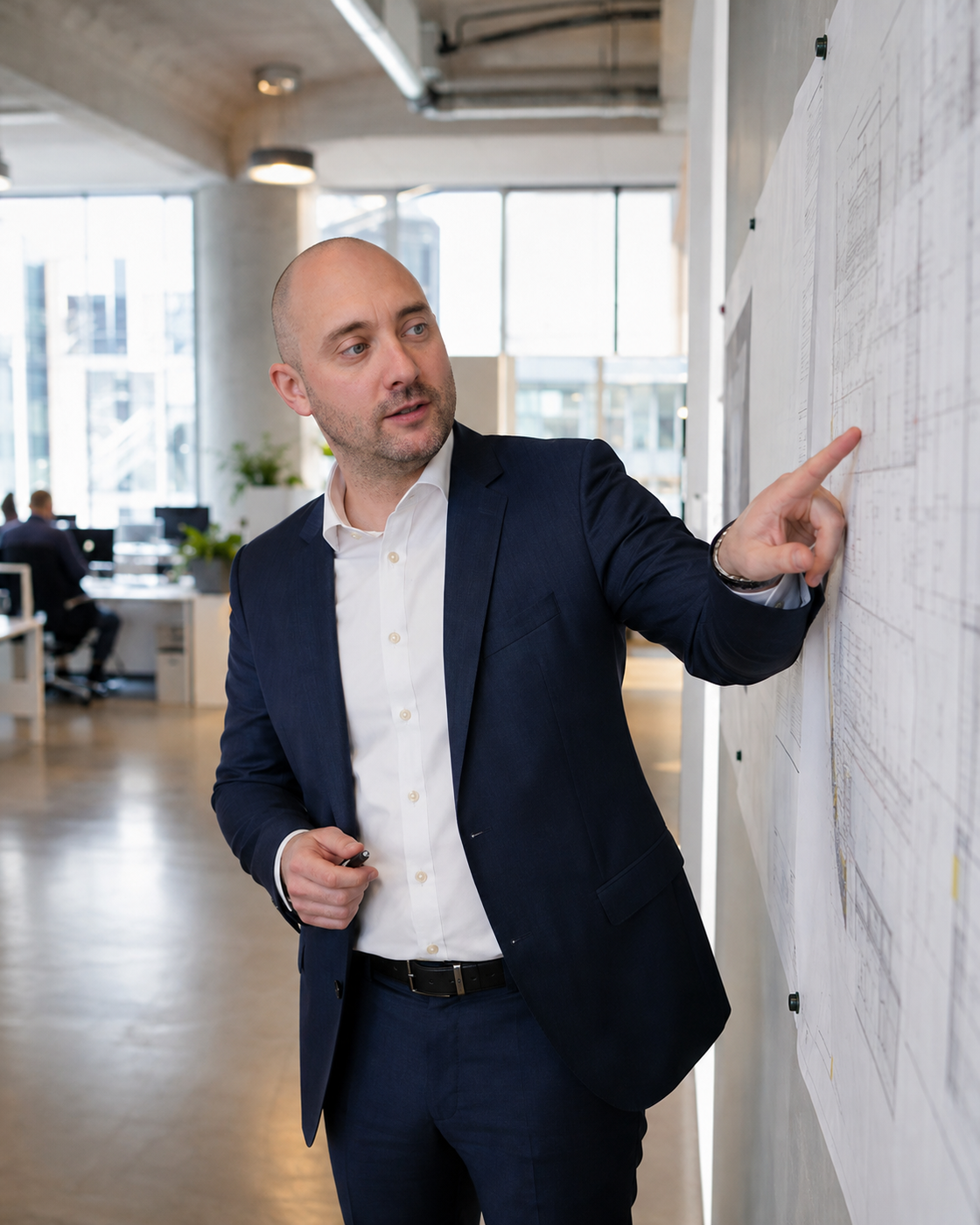 Lars Jaensch bei der Arbeit im Büro