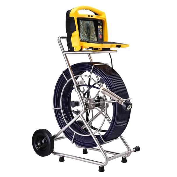In Demand Plumbing, Heating & Air Vivax-Metrotech vCam-6 HD sewer inspection camera used to diagnose underground sewer line problems.
