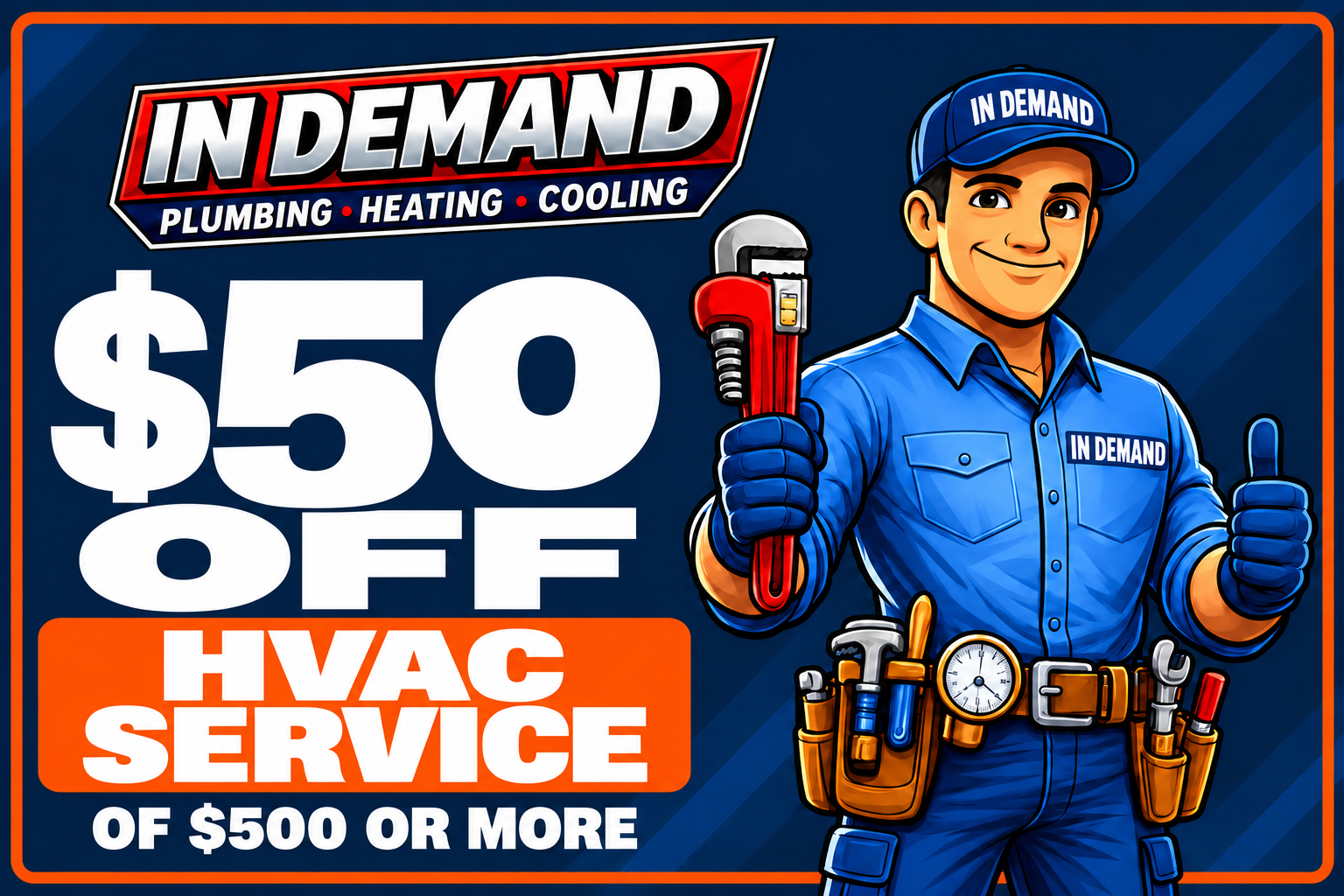$50 Off HVAC Service of $500 or More