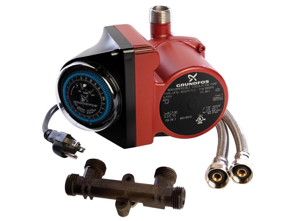 Grundfos COMFORT hot water recirculation system helps deliver hot water faster without requiring a dedicated return line.