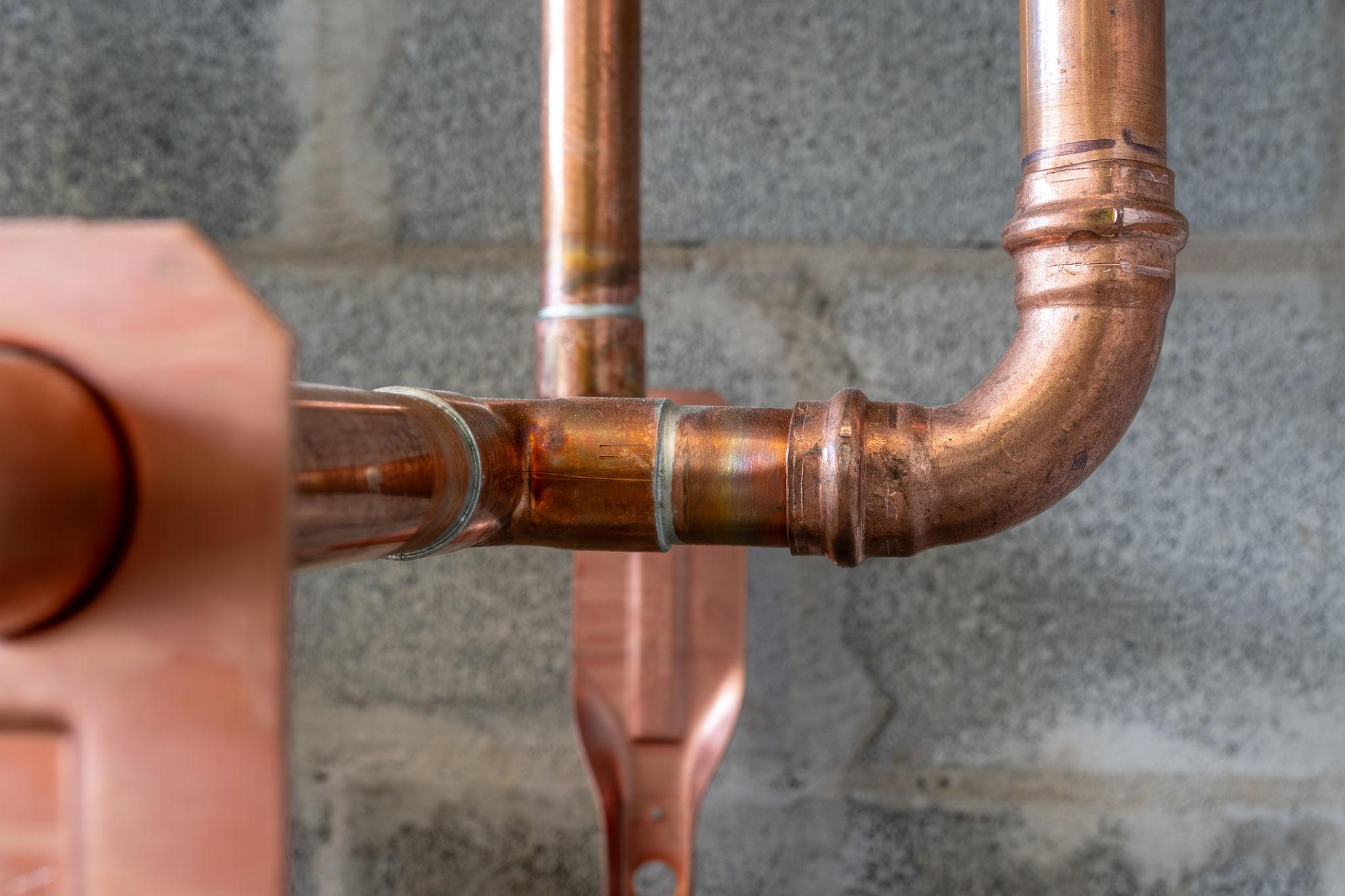 Copper water piping offers homeowners a durable, time-tested solution for replacing aging or leaking water lines. Professionally installed by In Demand Plumbing, Heating & Air.