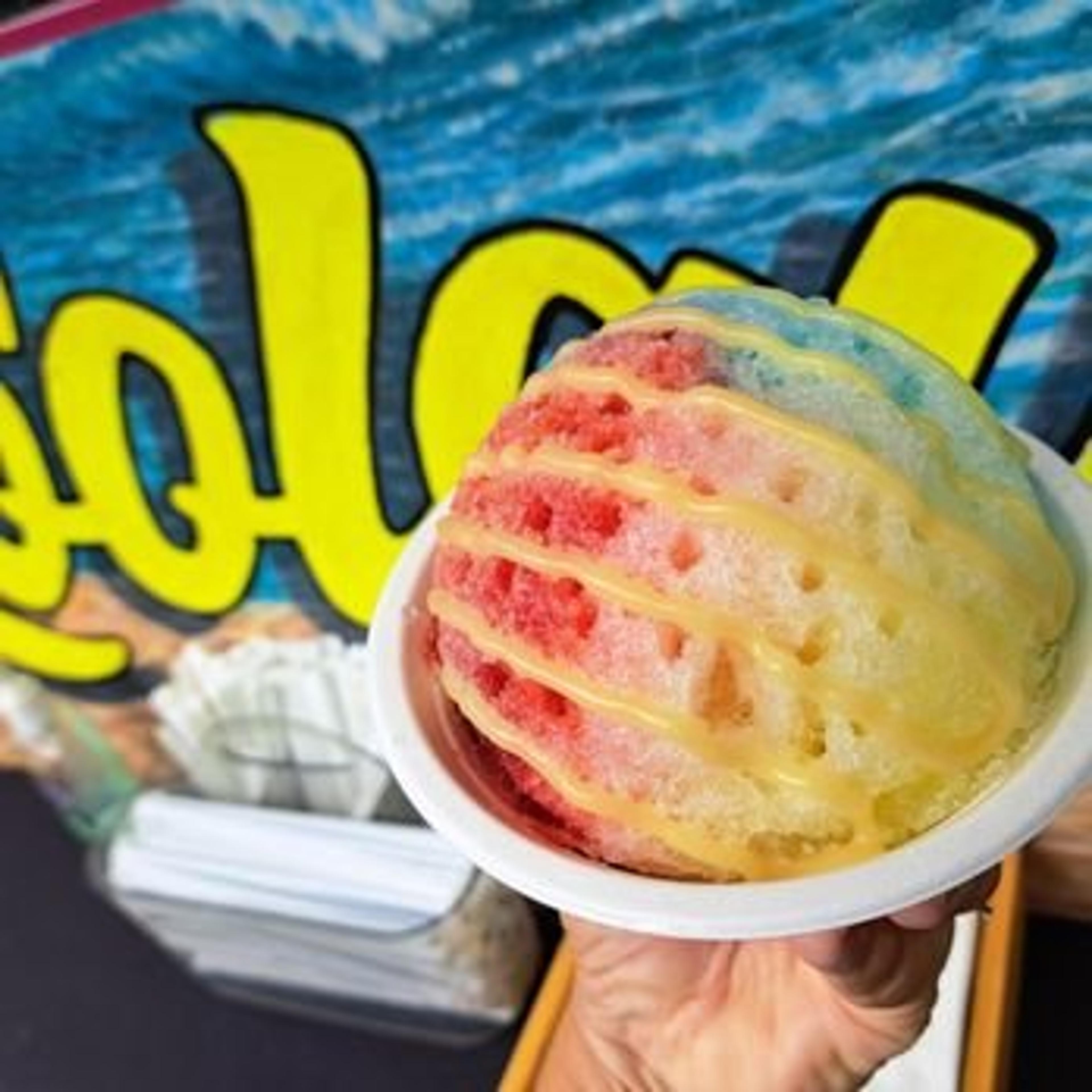 Rainbow shave ice