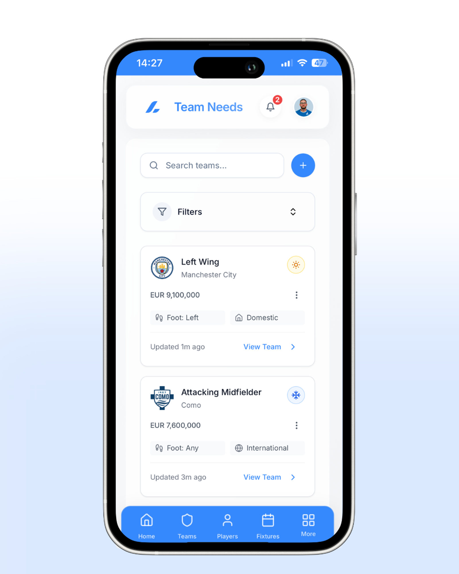 Club Requests Mobile View - ATHLIVO