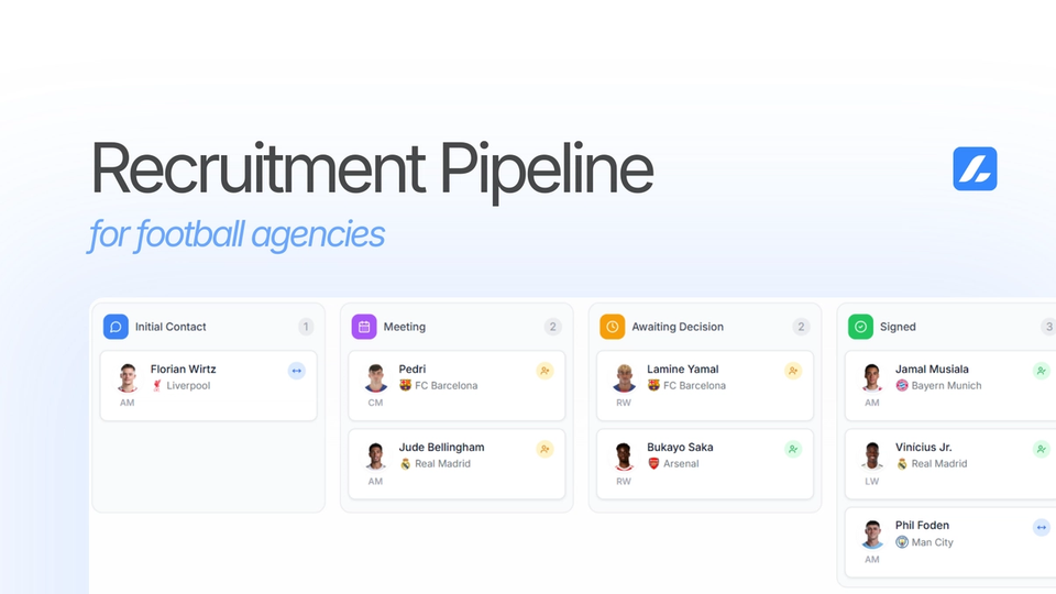 Recruitment Pipeline for Football Agencies