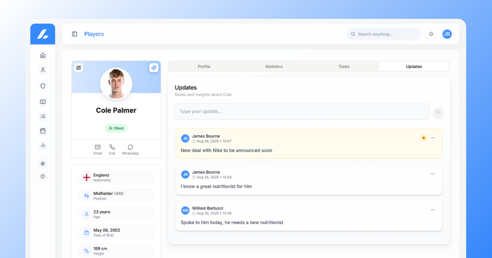 Player Profile Updates