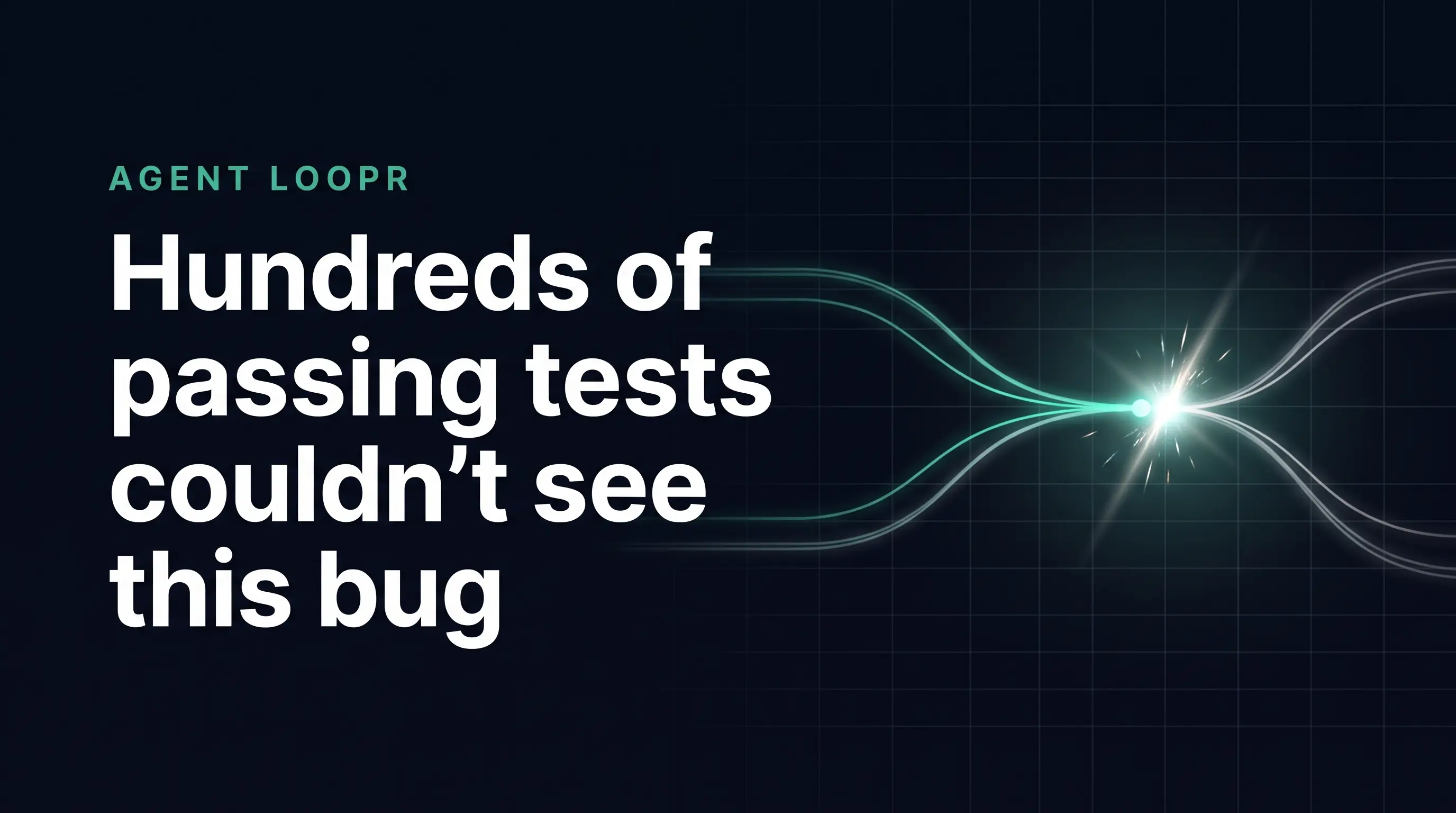 Agent Loopr: Hundreds of passing tests couldn't see this bug — two process threads racing toward the same point and colliding