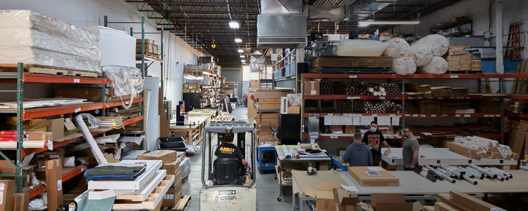 Interior of Volume Industries warehouse