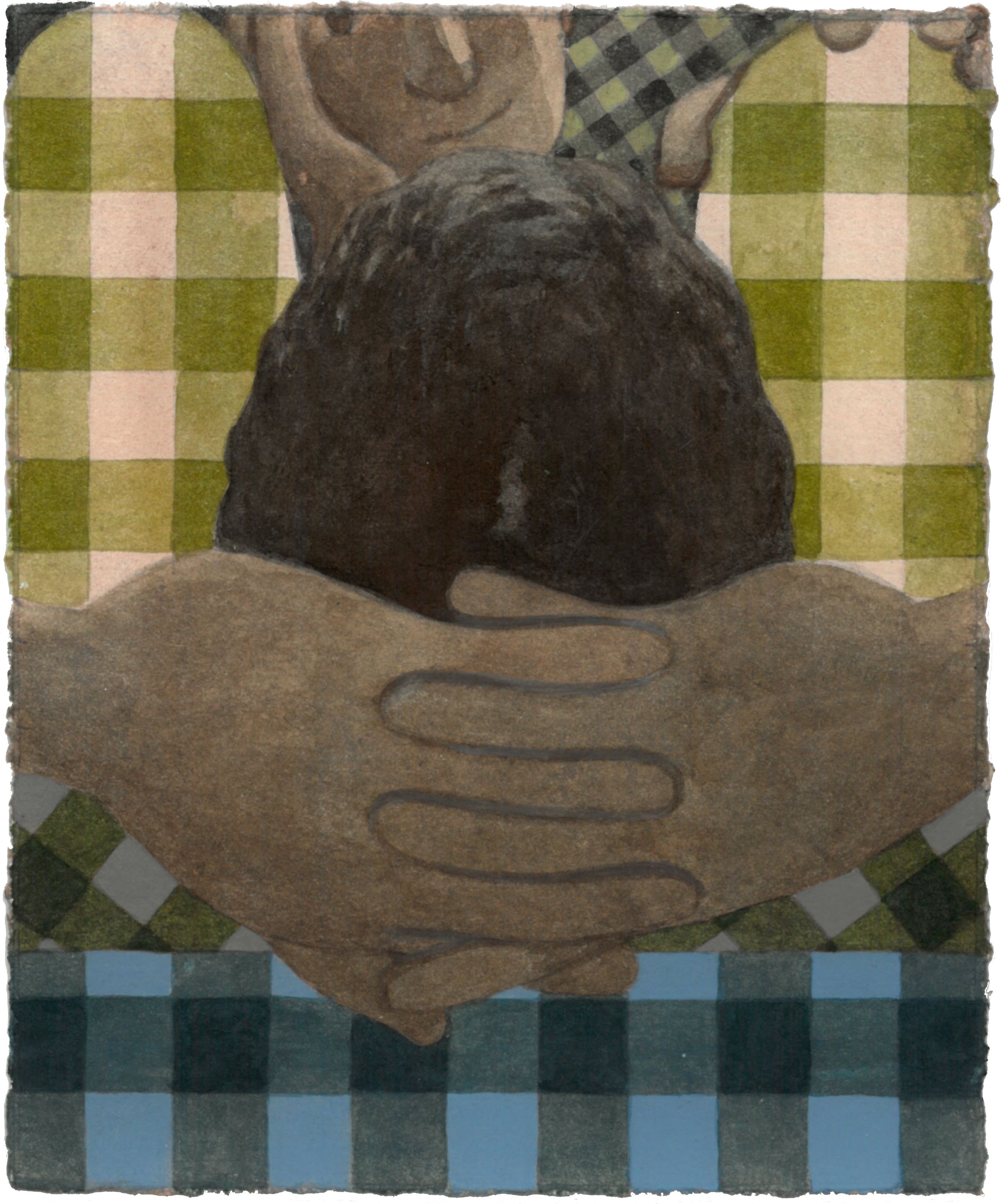 painting of two guys on sofa