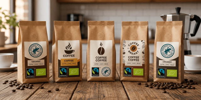 Koffiebonen keurmerken uitgelegd: Wat betekenen de logo's op je zak koffie?