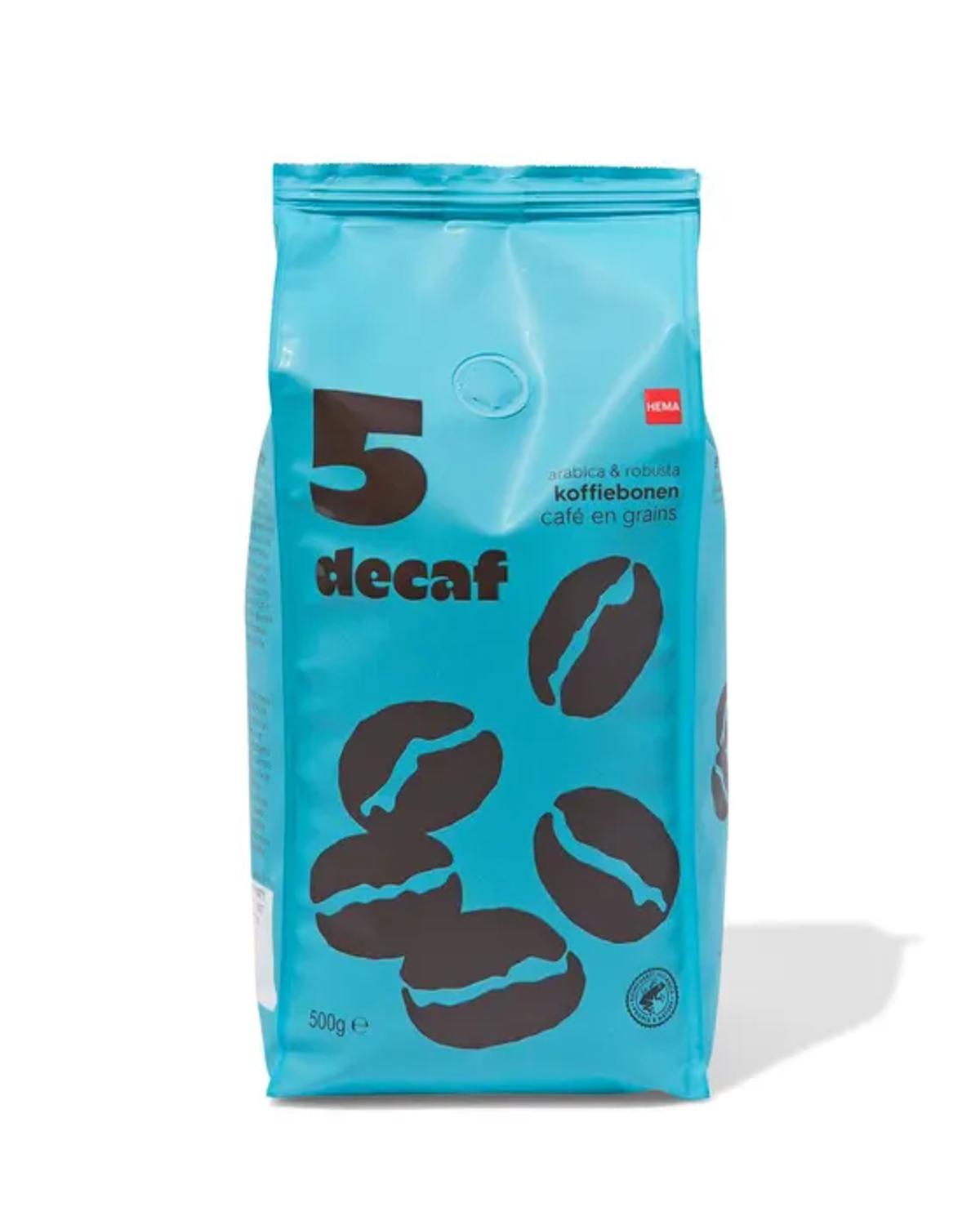 Hema decaf 5 koffiebonen 