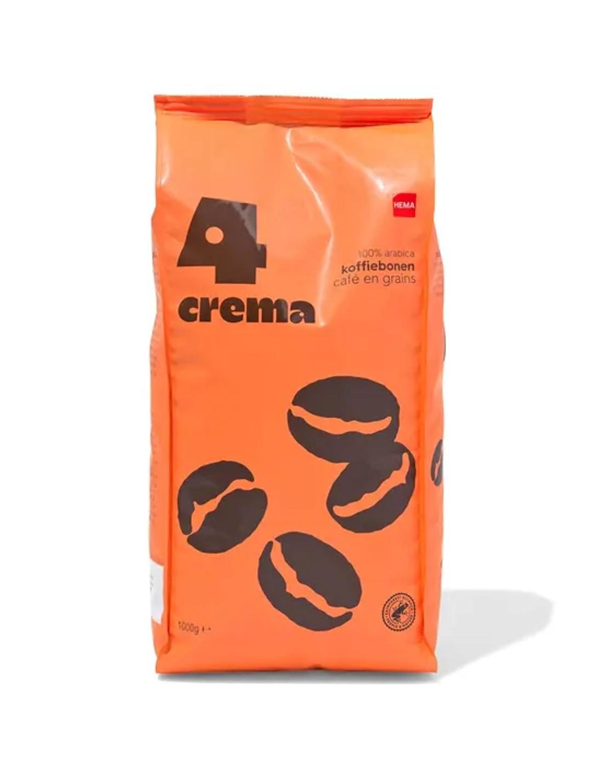 Hema crema 4 Koffiebonen aanbieding