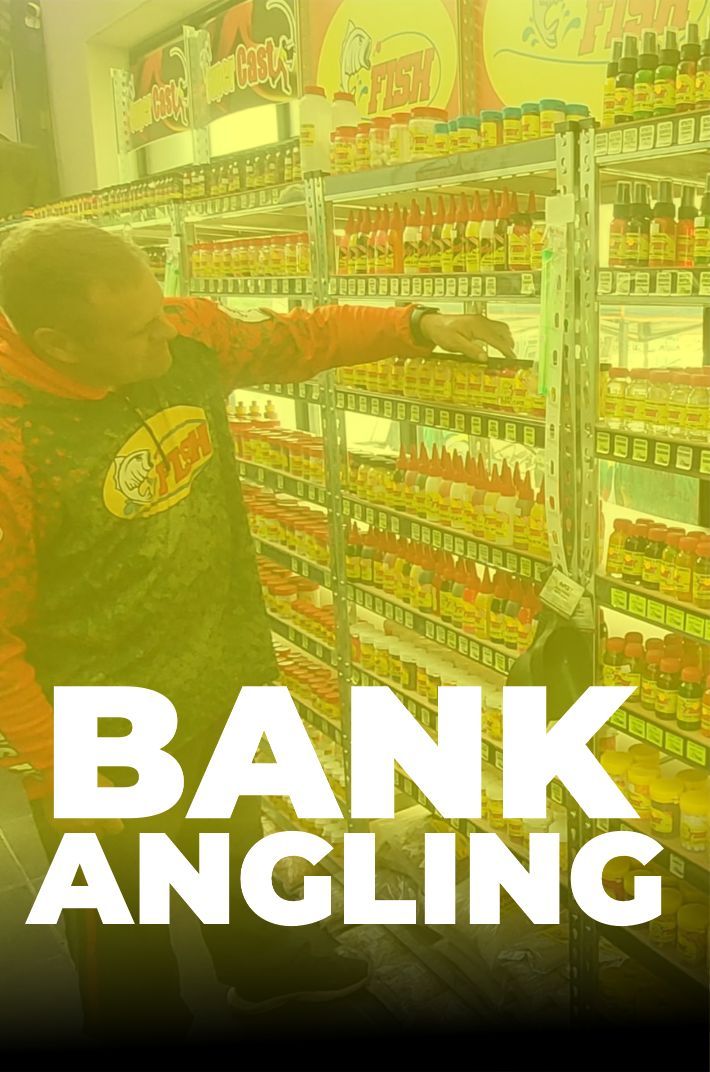 Bank angling kit with line and rig components