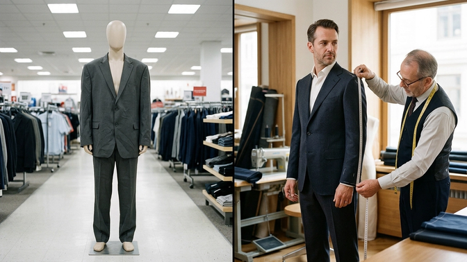 Comparison between a basic template website and a custom, strategy-driven website