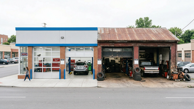 Modern web agency team reviewing a fast, mobile-first website on multiple devices