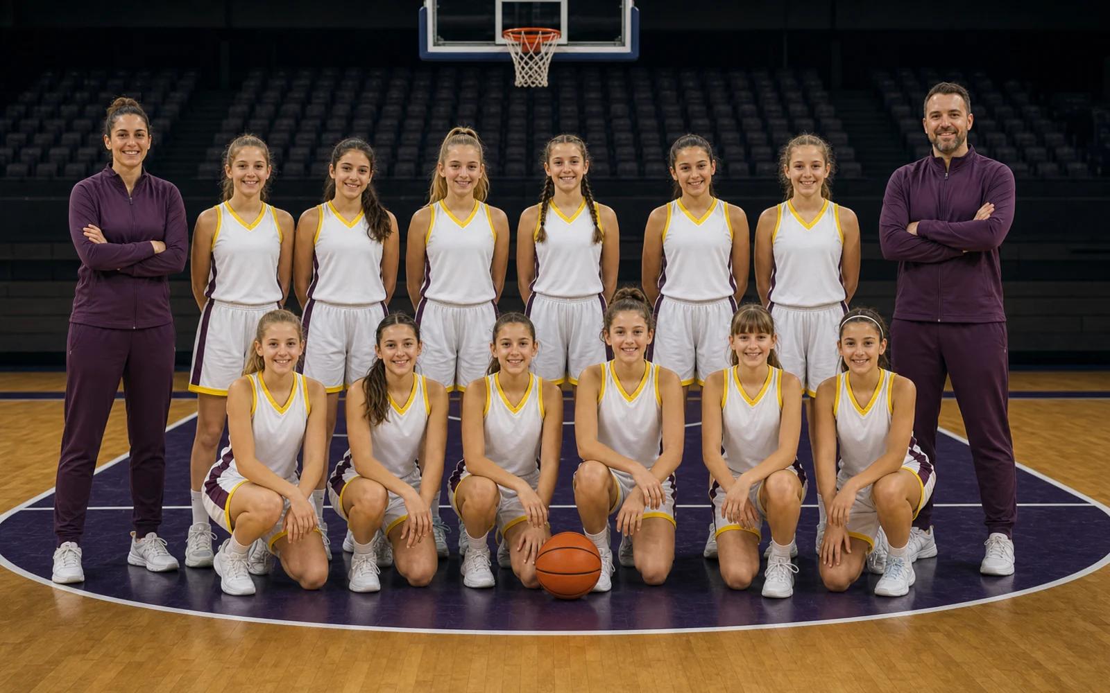 U12 ekipa Studija Zagreb, 12 igračica i stručni stožer