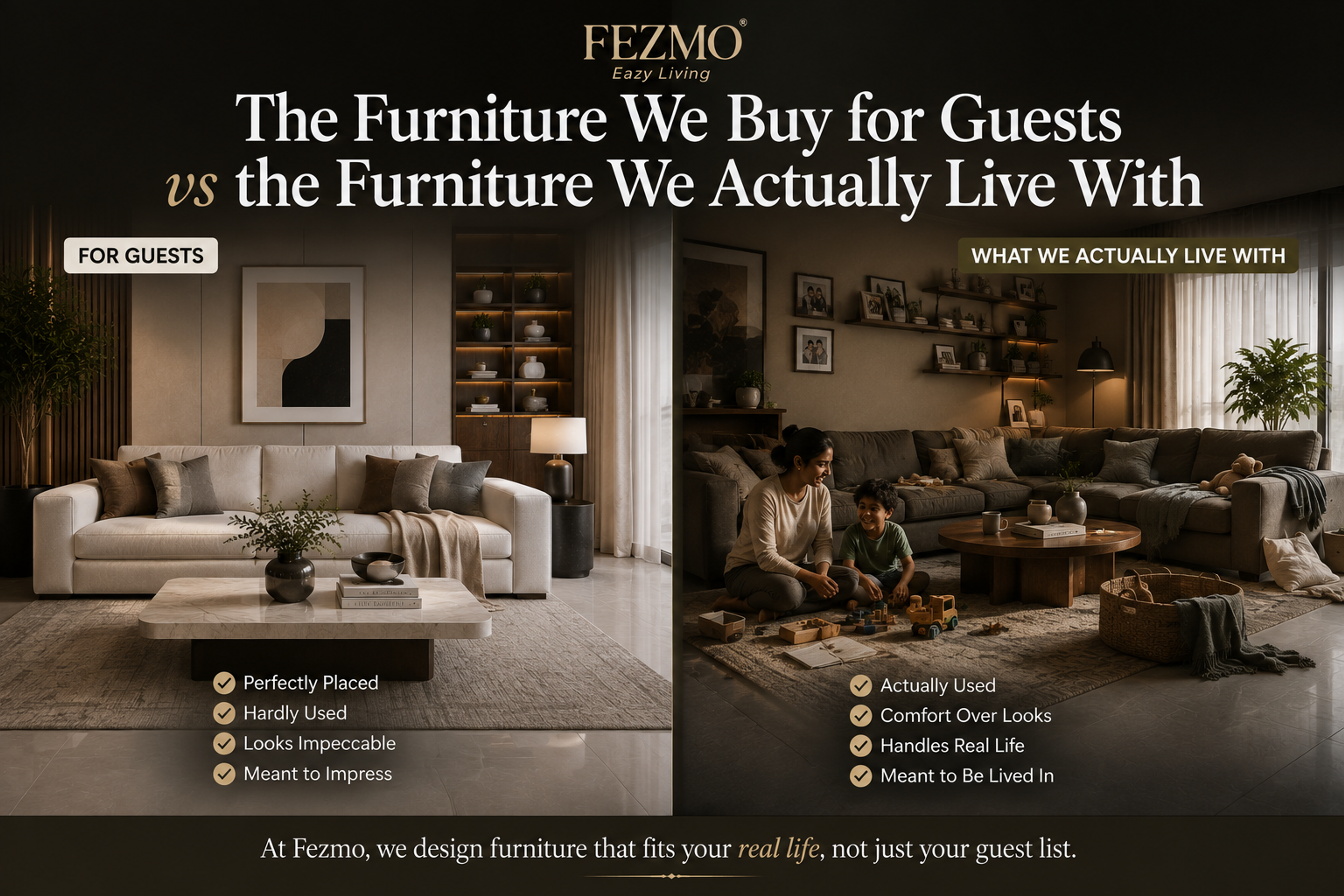 The Furniture We Buy for Guests vs the Furniture We Actually Live With