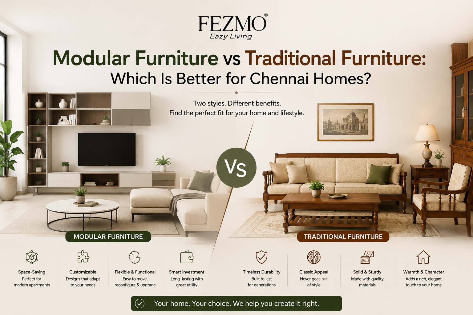 Modular Furniture vs Traditional Furniture: Which Is Better for Chennai Homes?