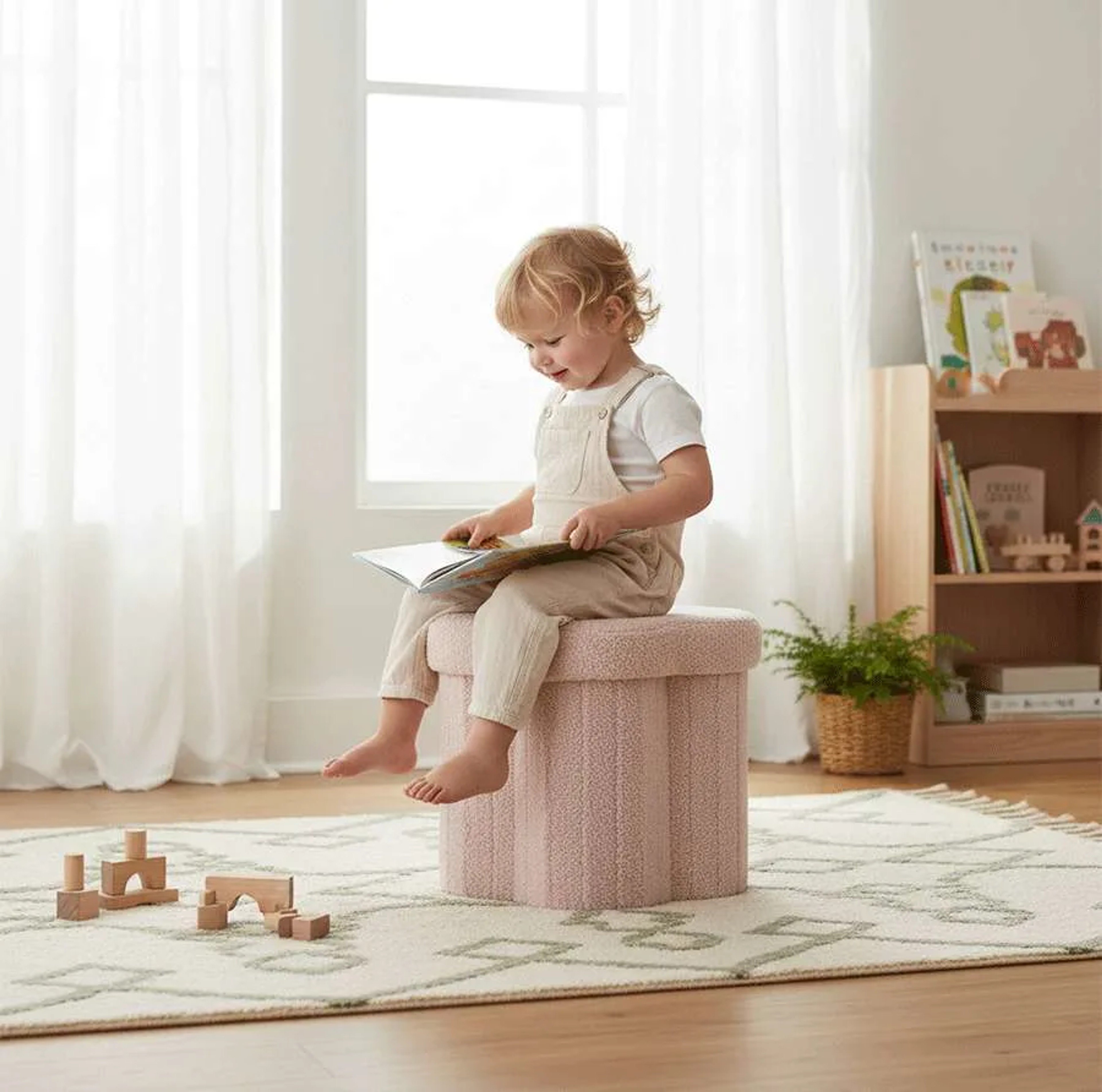 Star Pouffe Pink