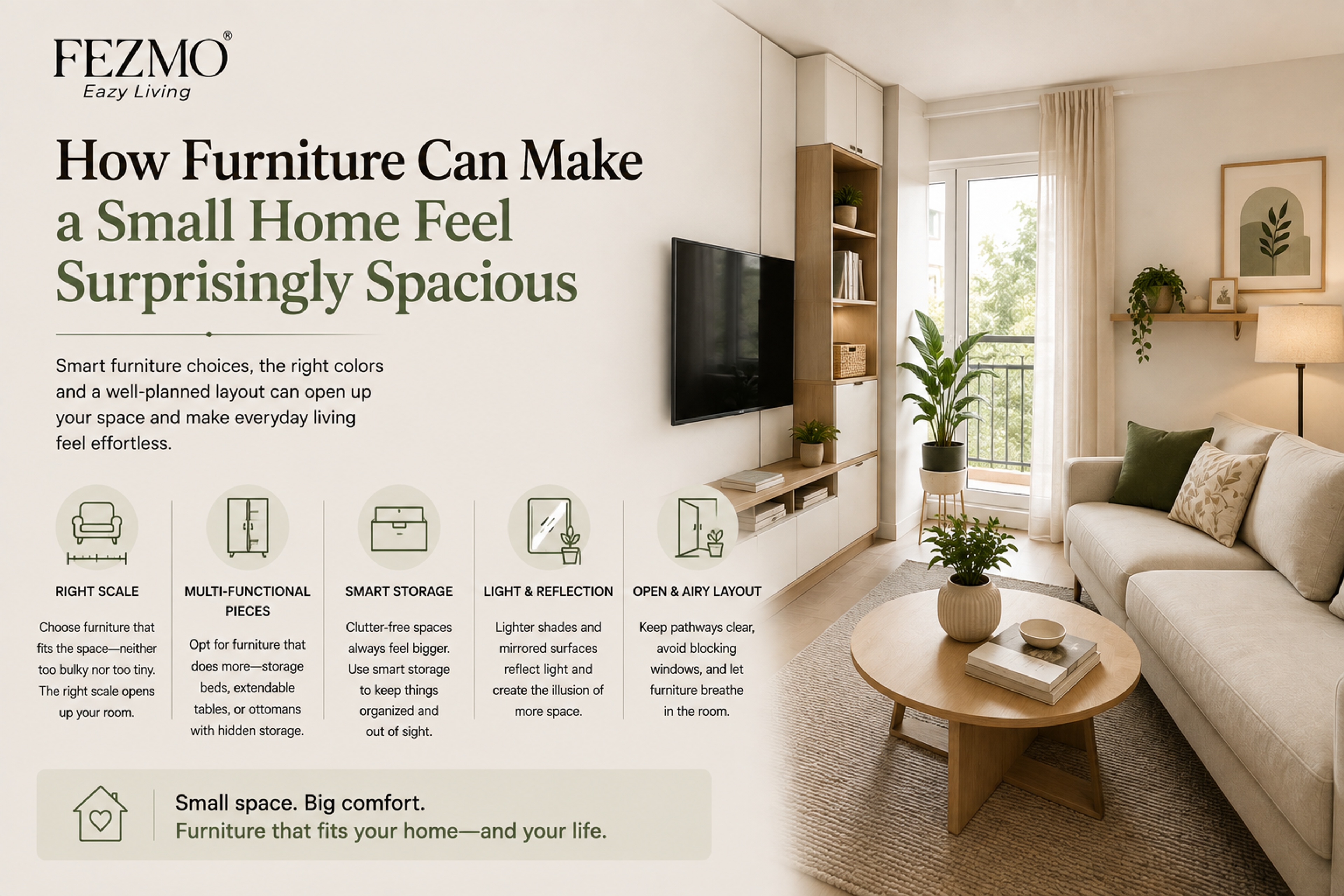 How Furniture Can Make a Small Home Feel Surprisingly Spacious