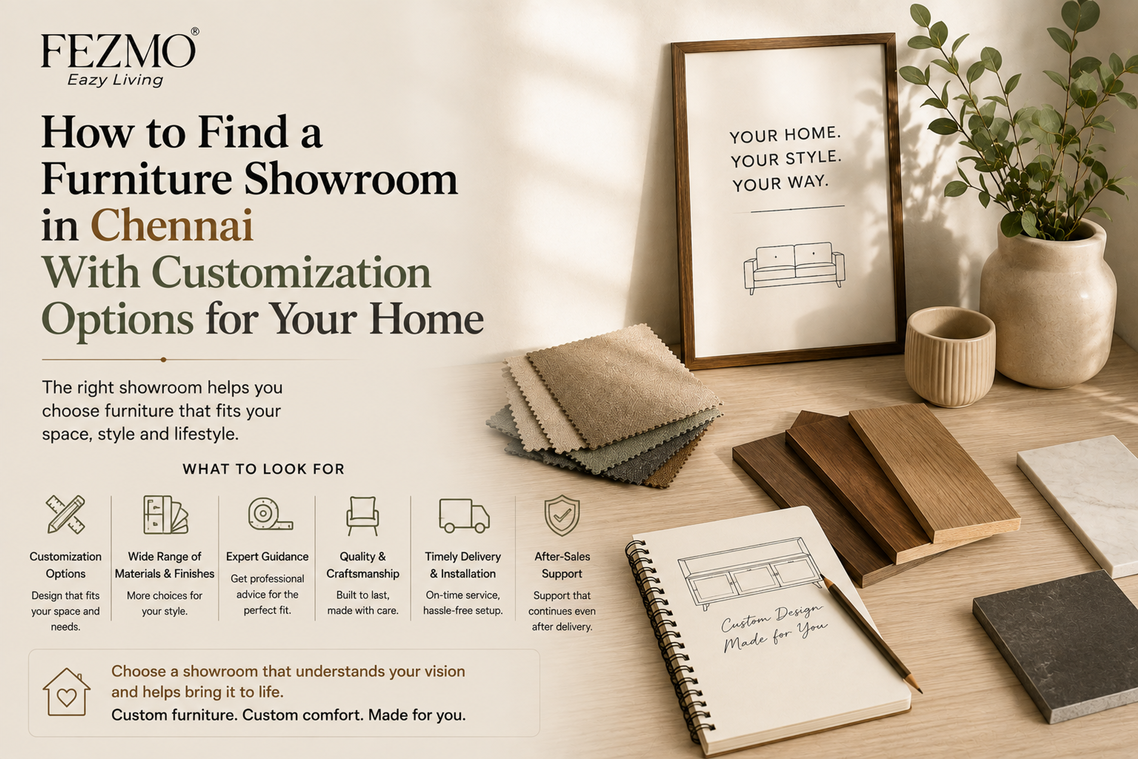 How to Find a Furniture Showroom in Chennai With Customization Options for Your Home