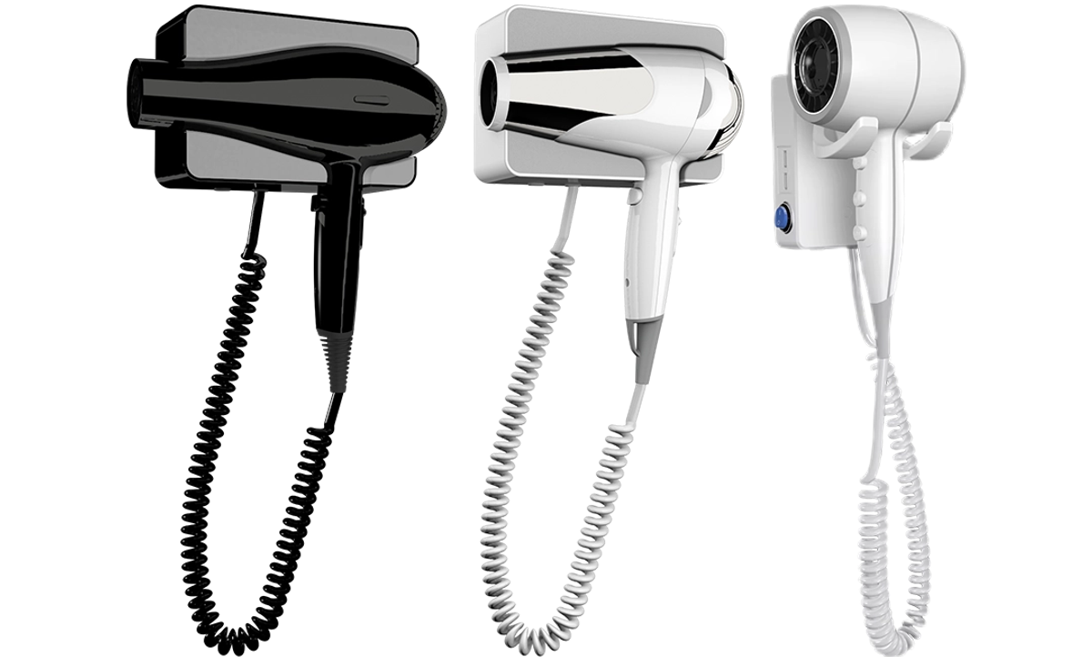 1200W vs 1600W vs 1800W Wall-Mounted Hotel Hair Dryers