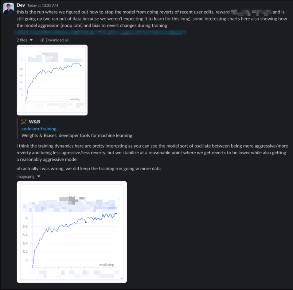 RL training progression for Tab v2