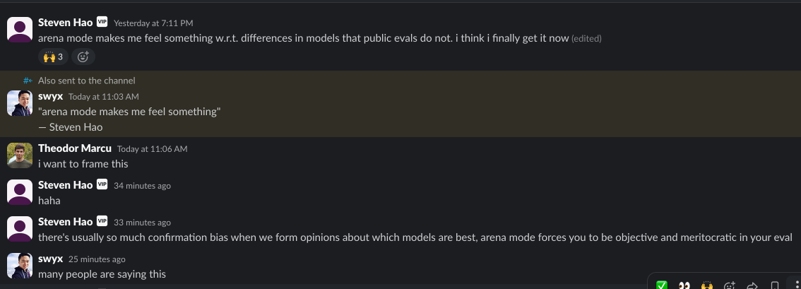 Quote from CTO Steven about Arena Mode
