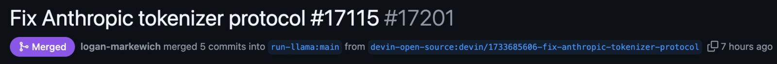 Devin's PR to Llama Index