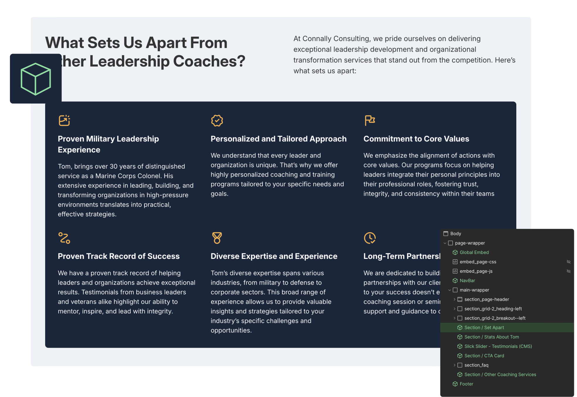 connally consulting set apart