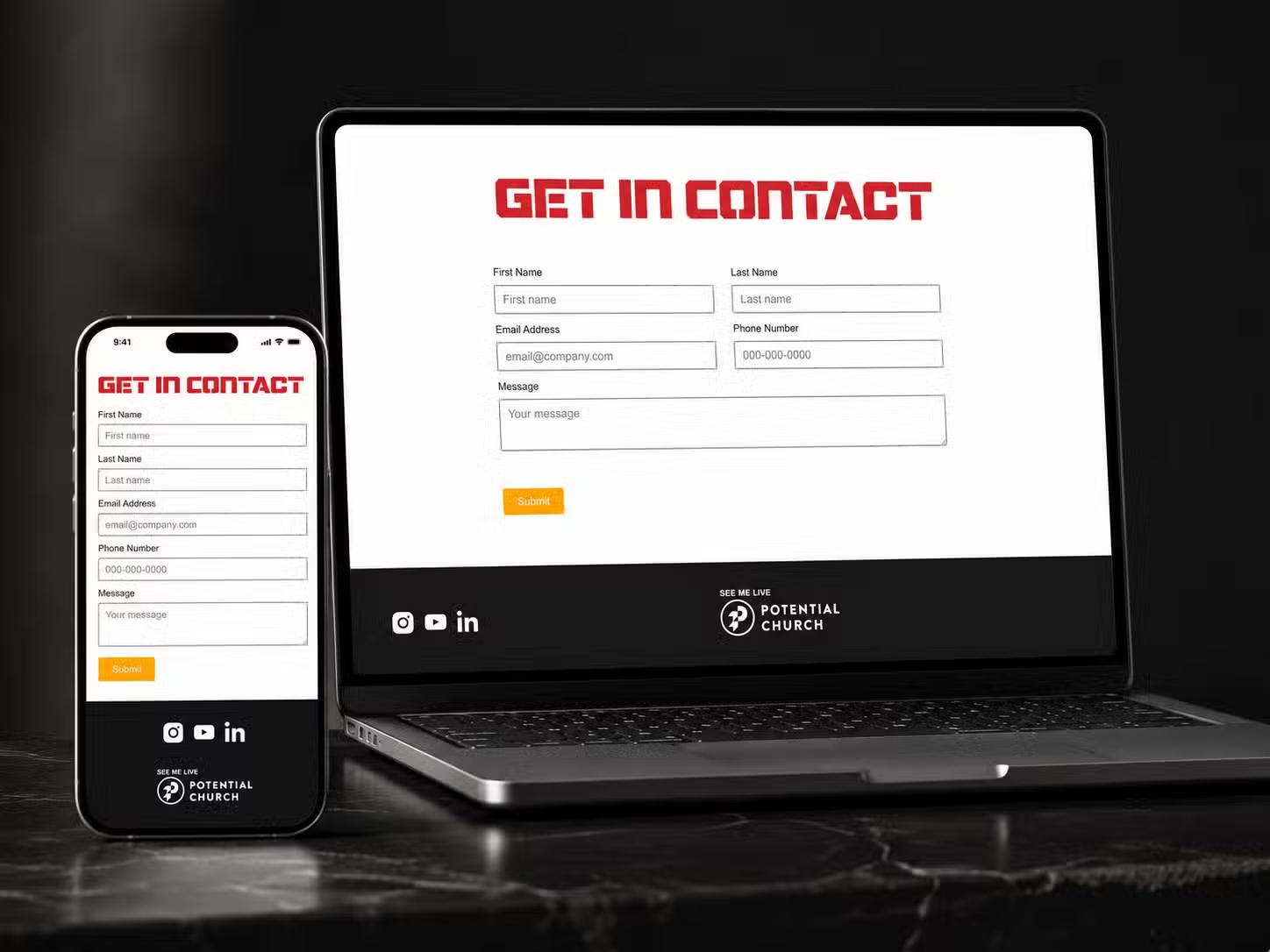 Troy Gramling Website Section Mockups