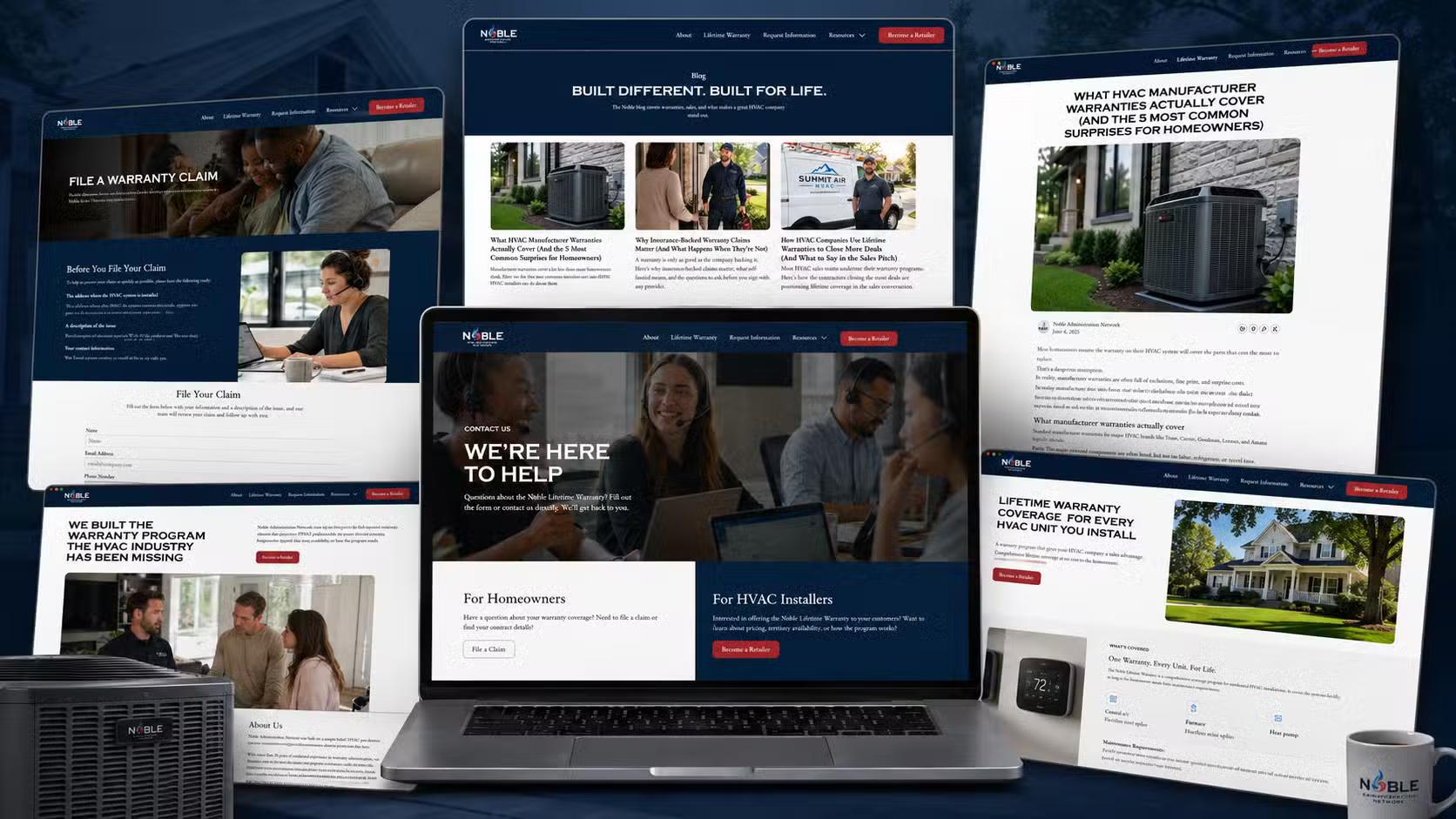 Noble Administration Case Study Mockup