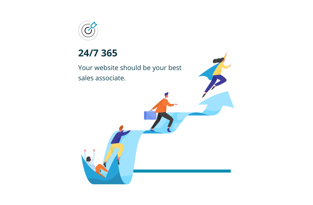 Your website is your best sales team graphic.