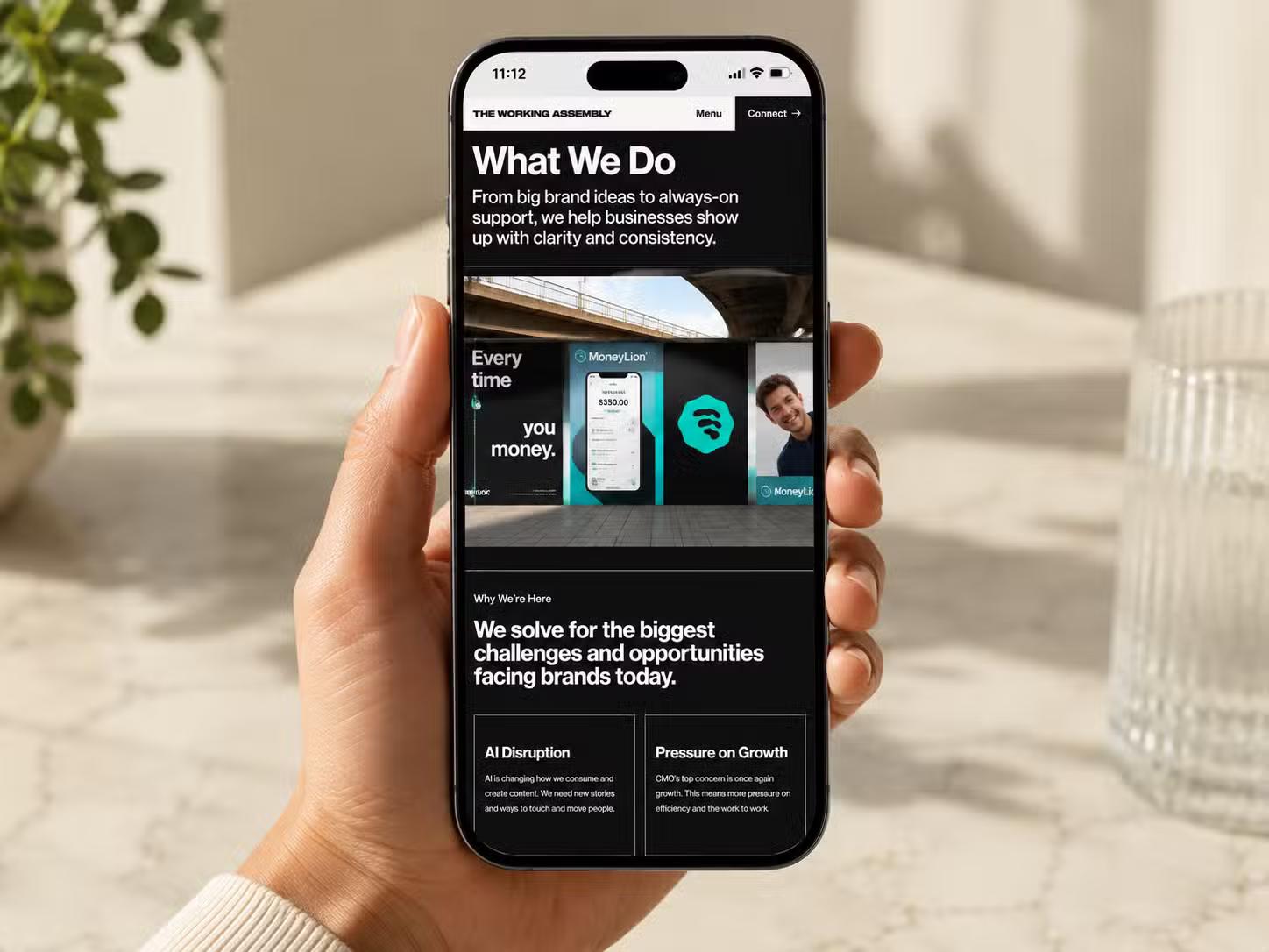 The Working Assembly Website Mockup Images