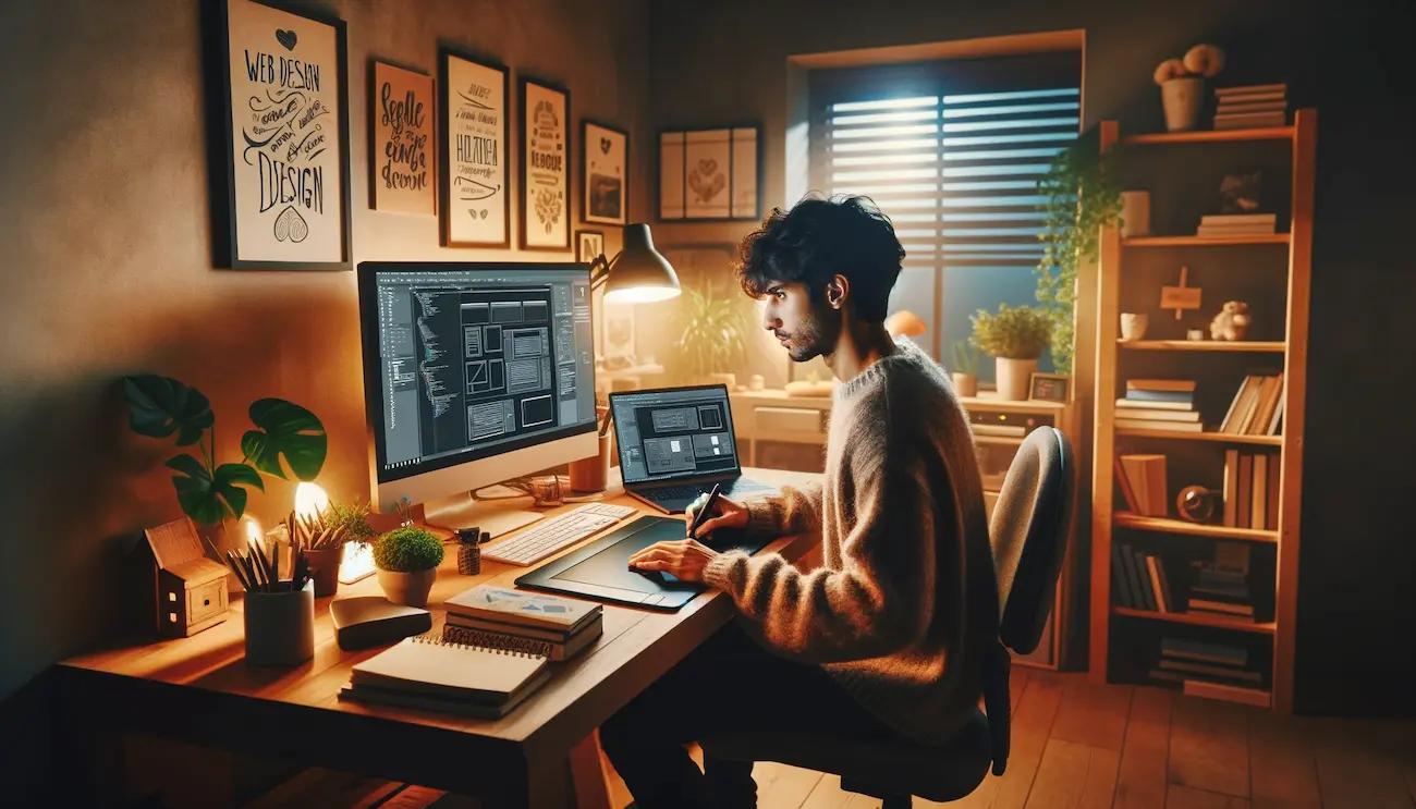 A beginner studying website design