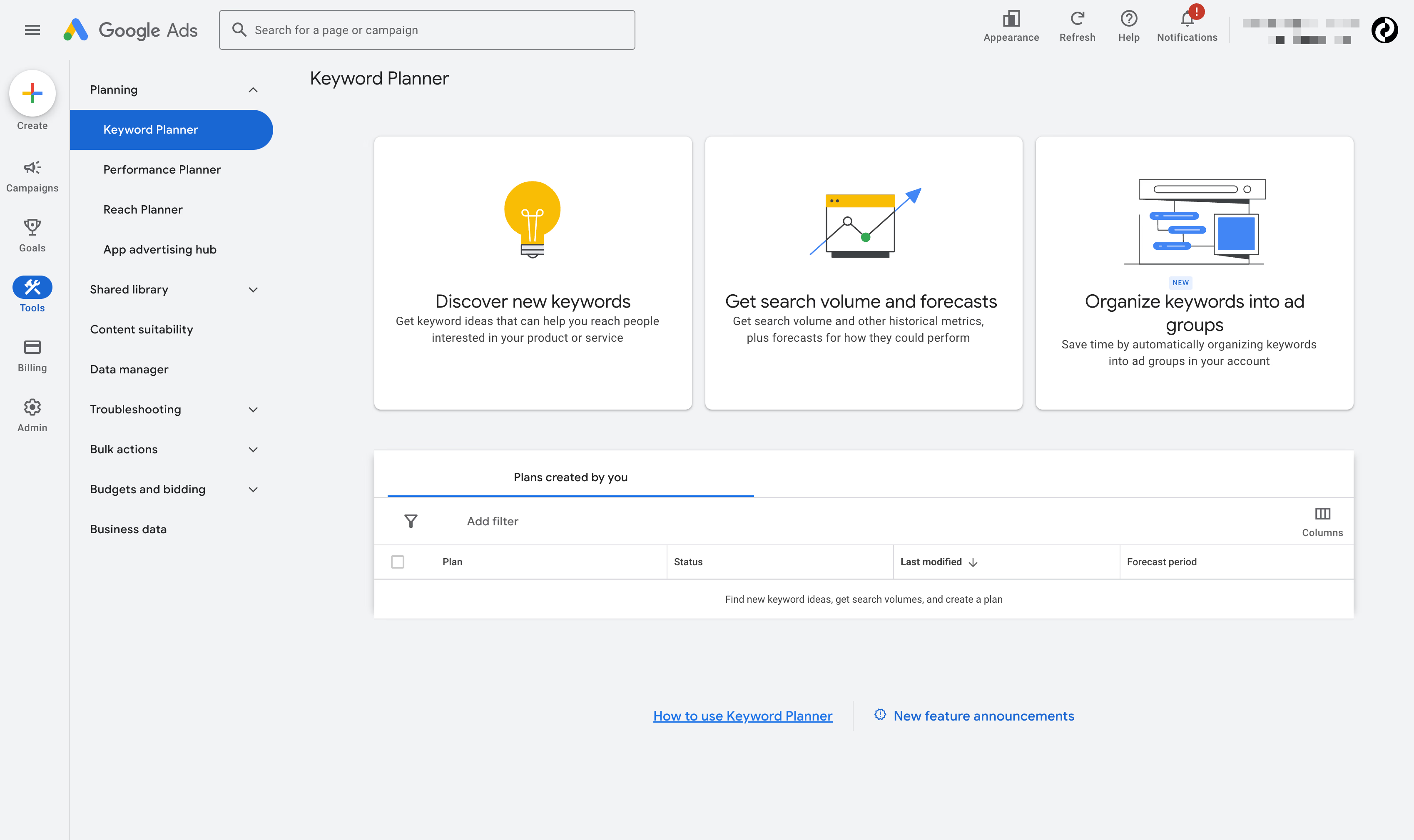 google ads dashboard