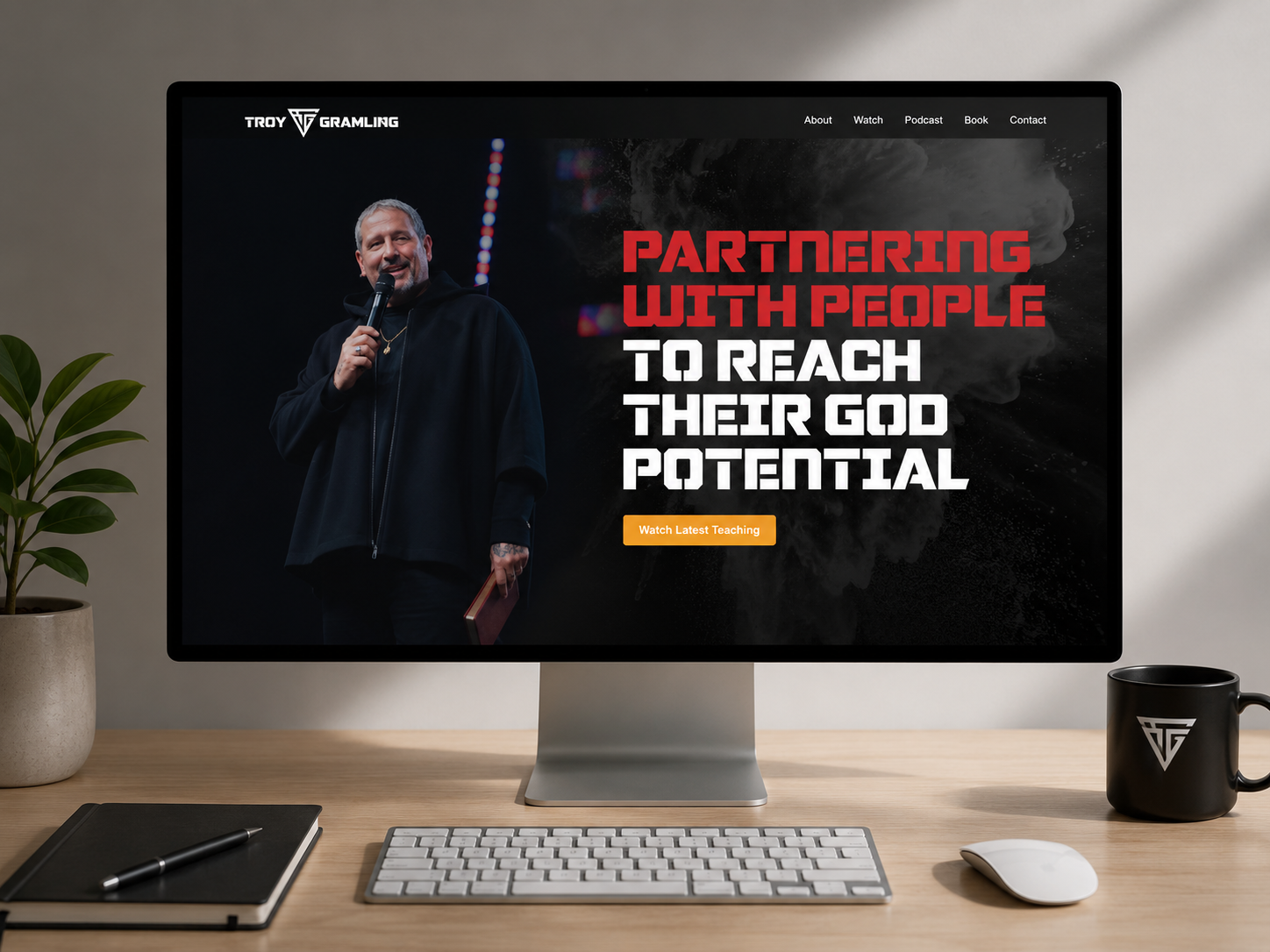 Mockup of Troy Gramling Website