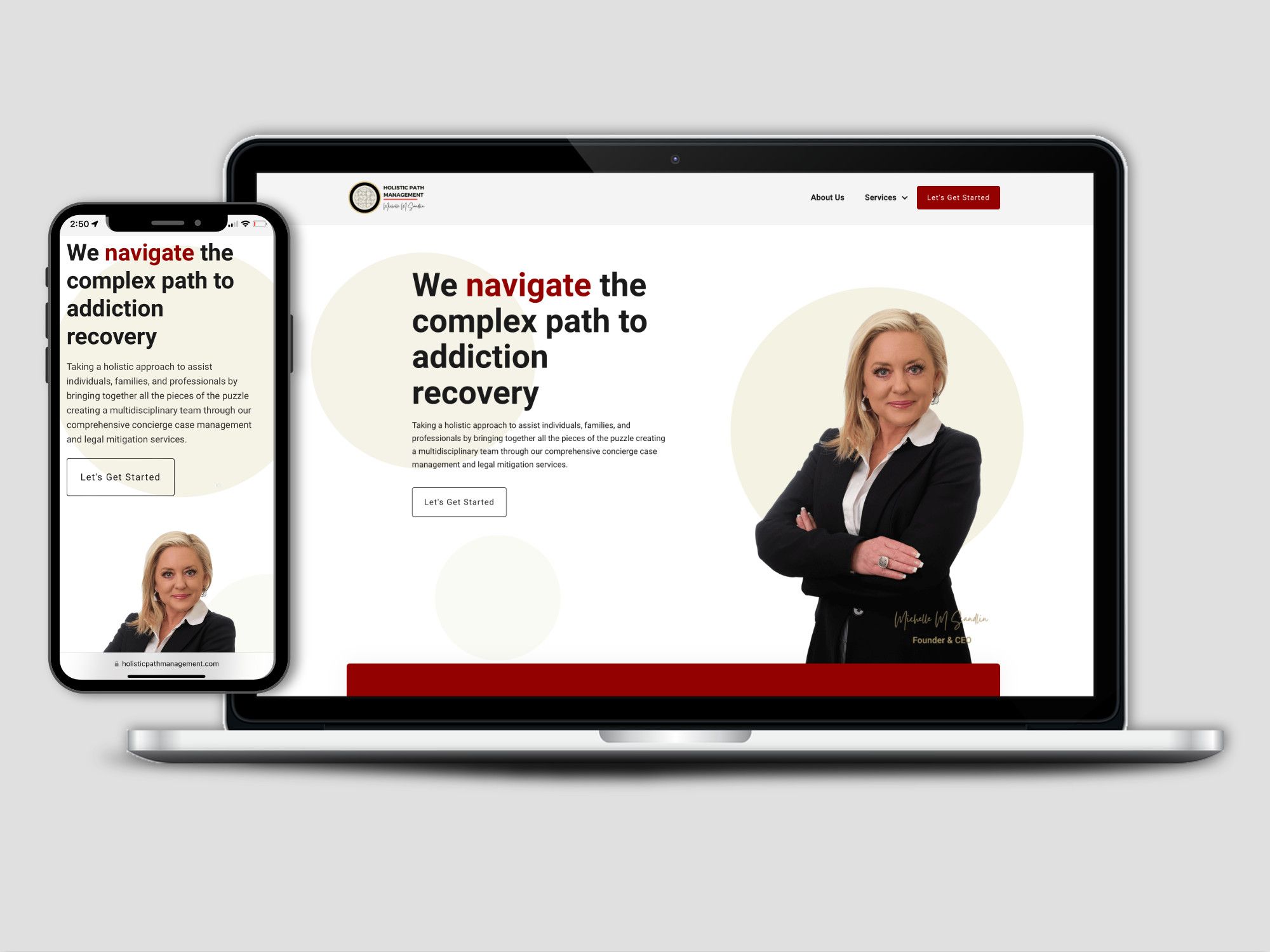 Holistic Path Management Website for addiction recovery.