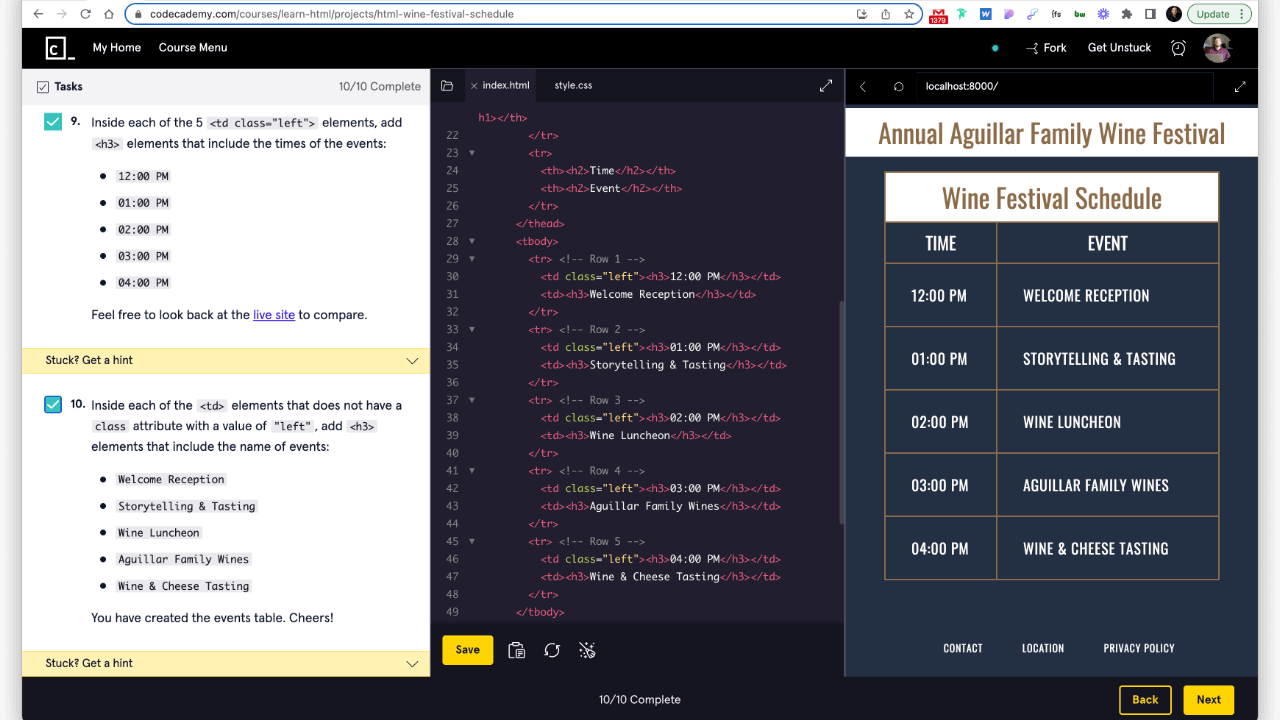 Coding in Code Academy