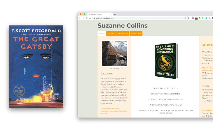 Book and website comparison. Websites are different than books. People judge websites by their cover.