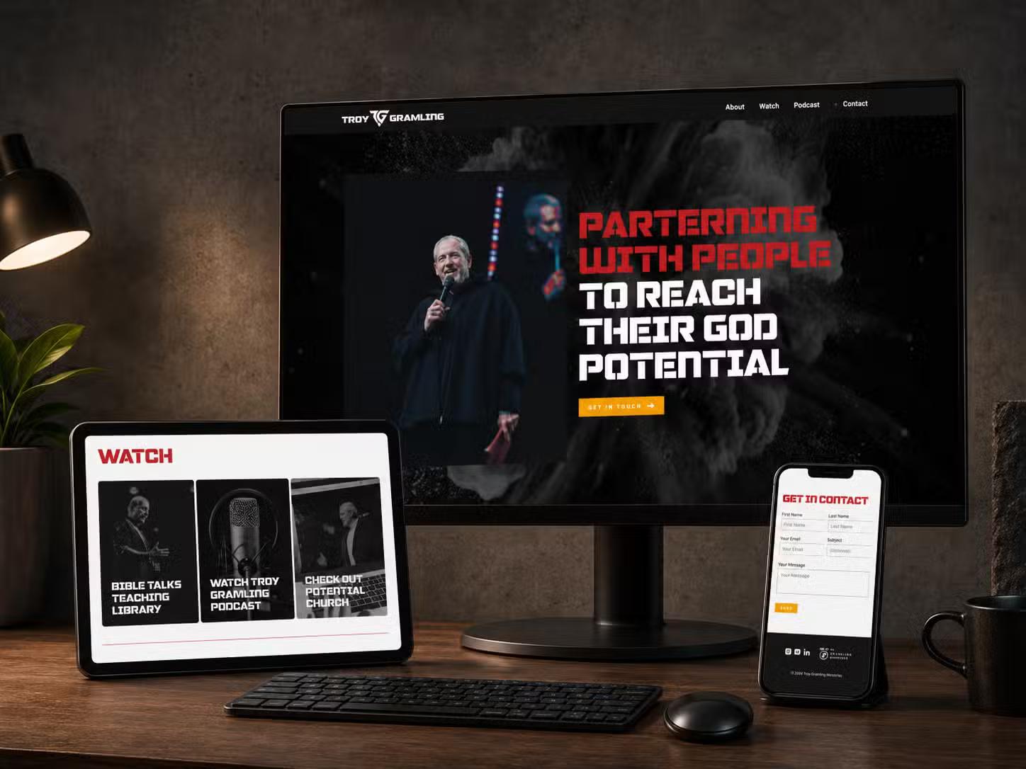 Mockup of Troy Gramling Website