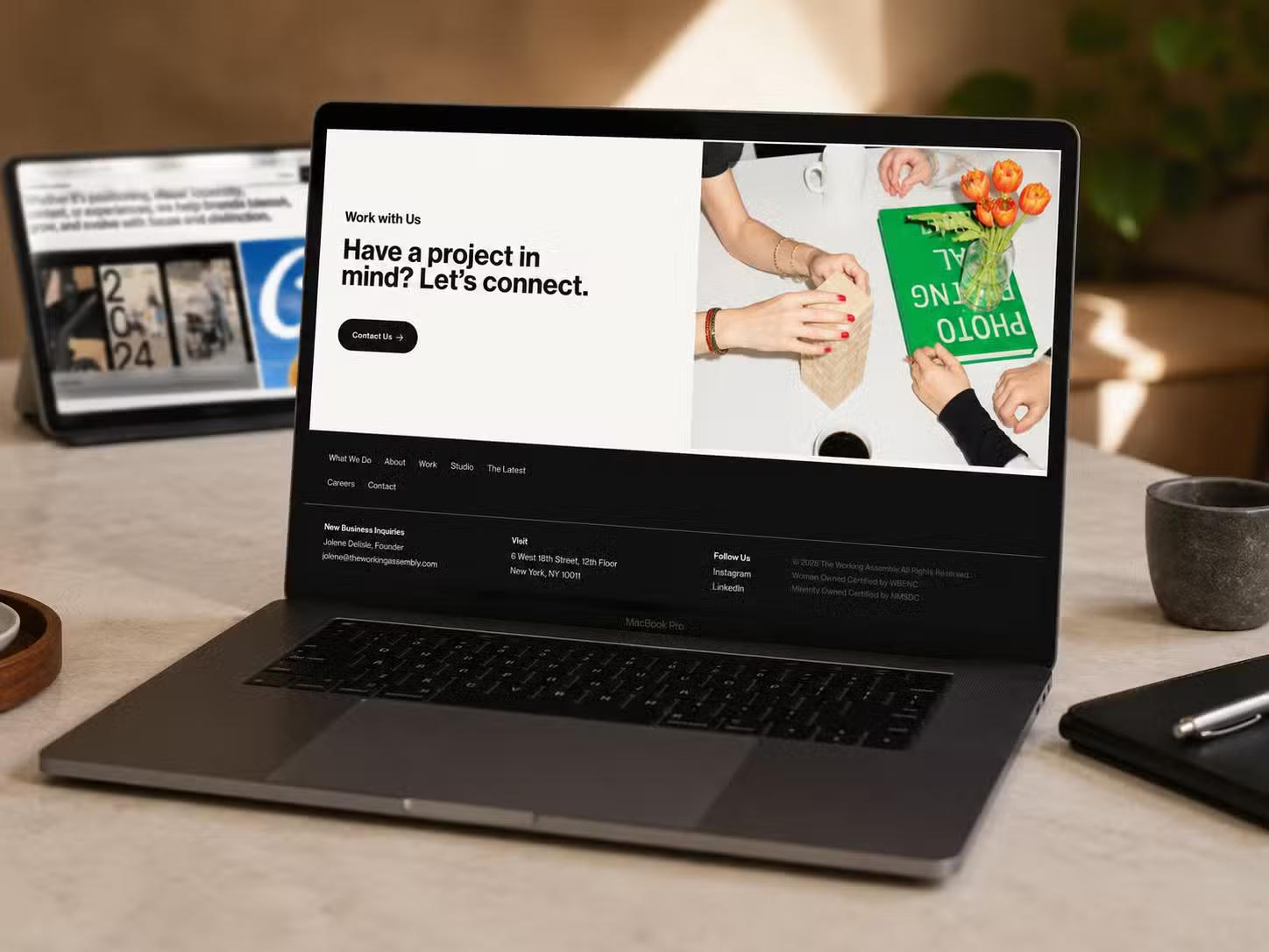 The Working Assembly Website Mockup Images