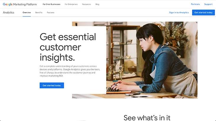 google analytics screen shot