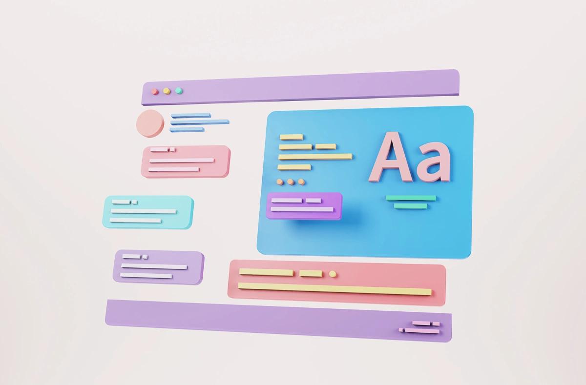 graphic of a website being designed
