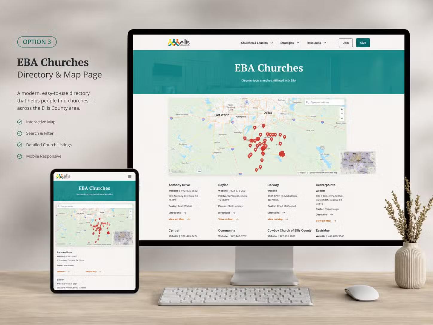 church finder mockup