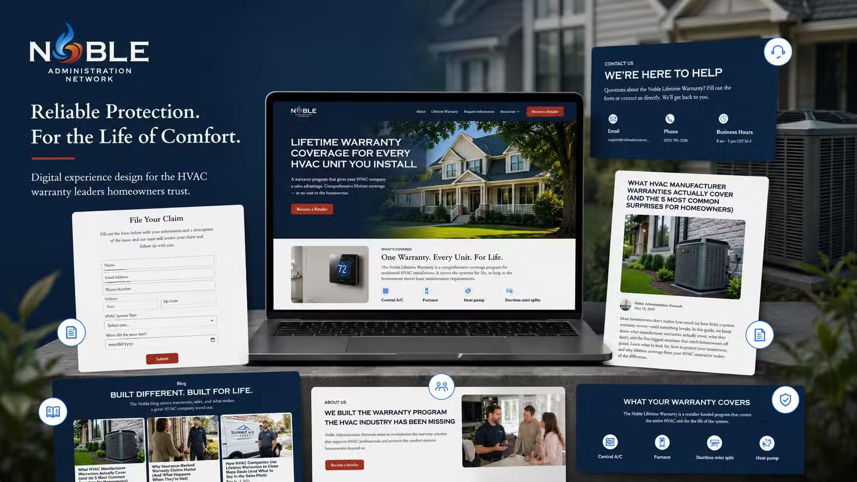 Noble Administration Case Study Mockup