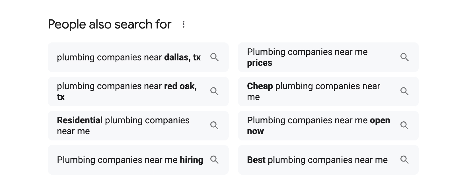 google search showing people also search for