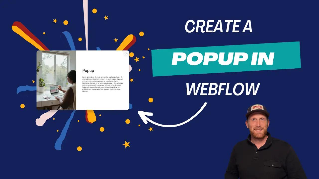 YouTube thumbnail for creating a popup in Webflow with no code